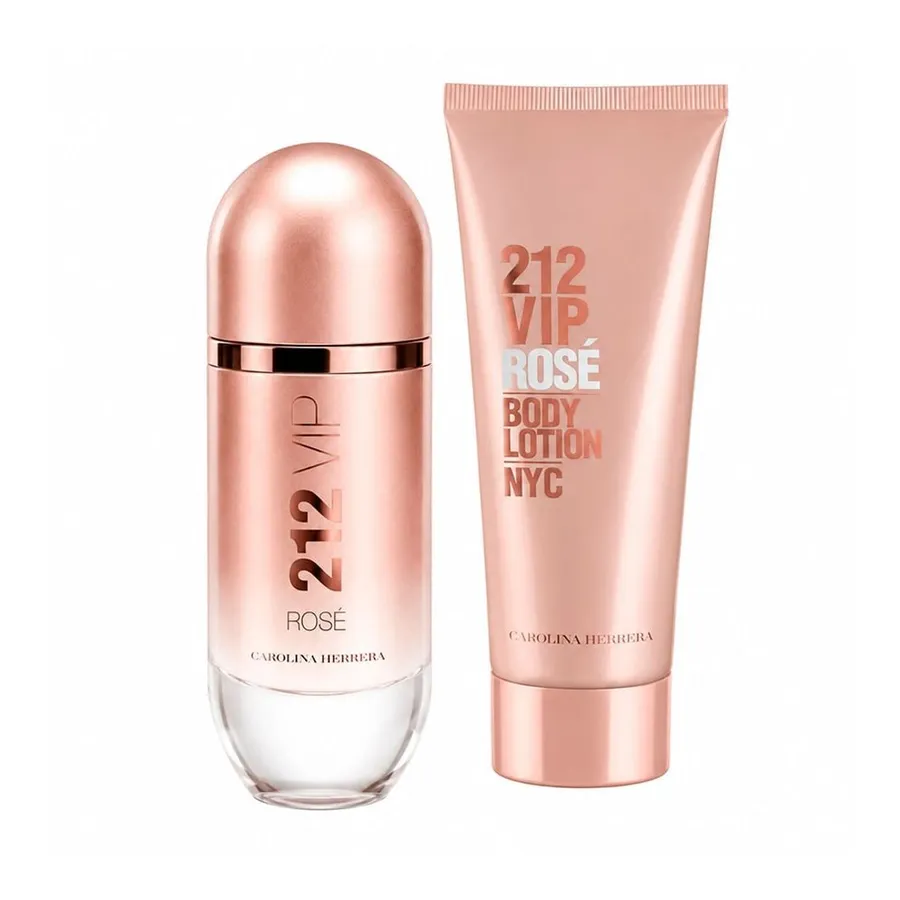 Kit Carolina Herrera 212 VIP Rosé Feminino - Eau de Parfum 80ml + Body Lotion 100ml — foto 3