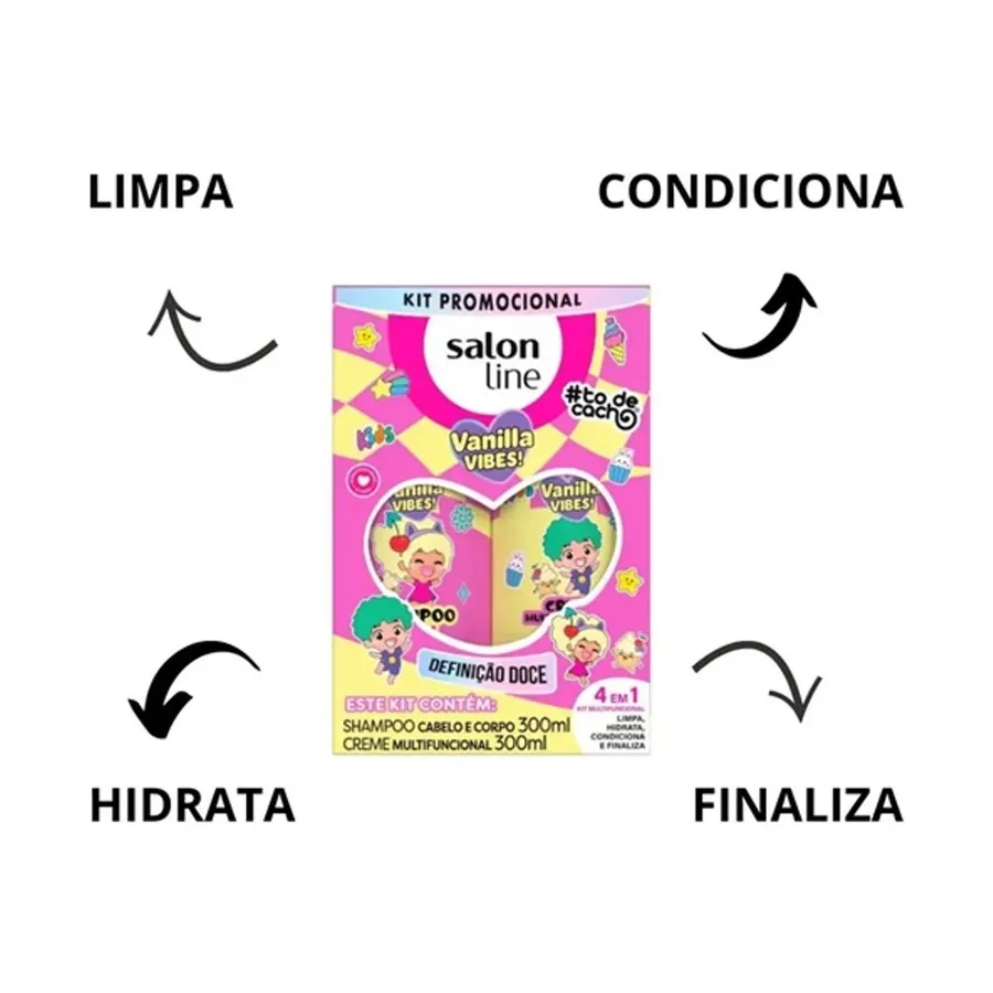 Kit Salon Line #TodeCacho Vanilla Vibes - Cuidado Divertido para os Cachinhos — foto 3