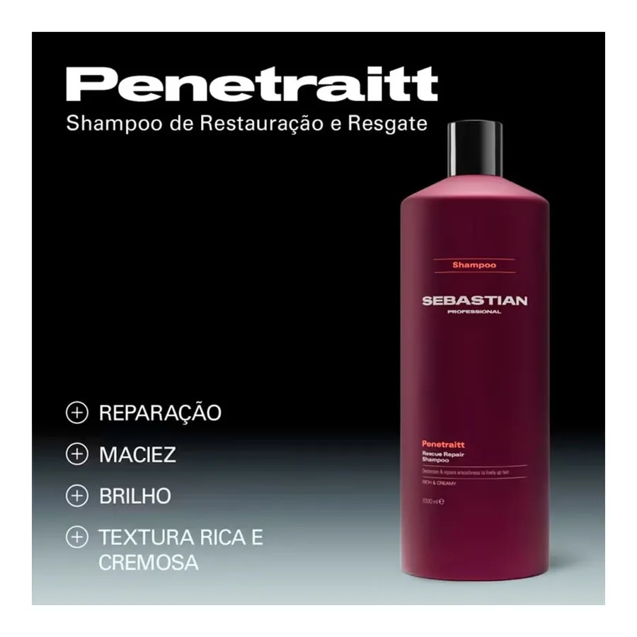 Sebastian Professional Penetraitt Shampoo 1L — foto 3