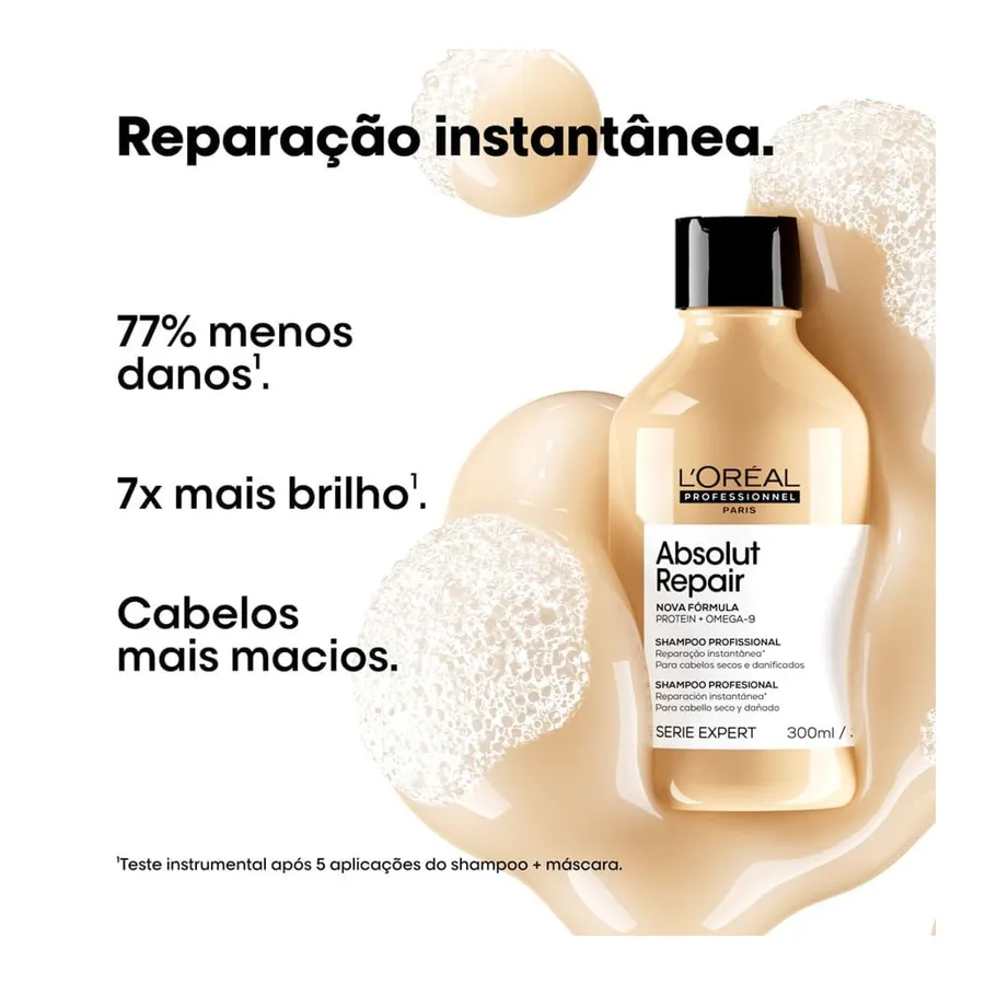 L'Oréal Professionnel Serie Expert Absolut Repair Gold Quinoa Shampoo 300ml — foto 3
