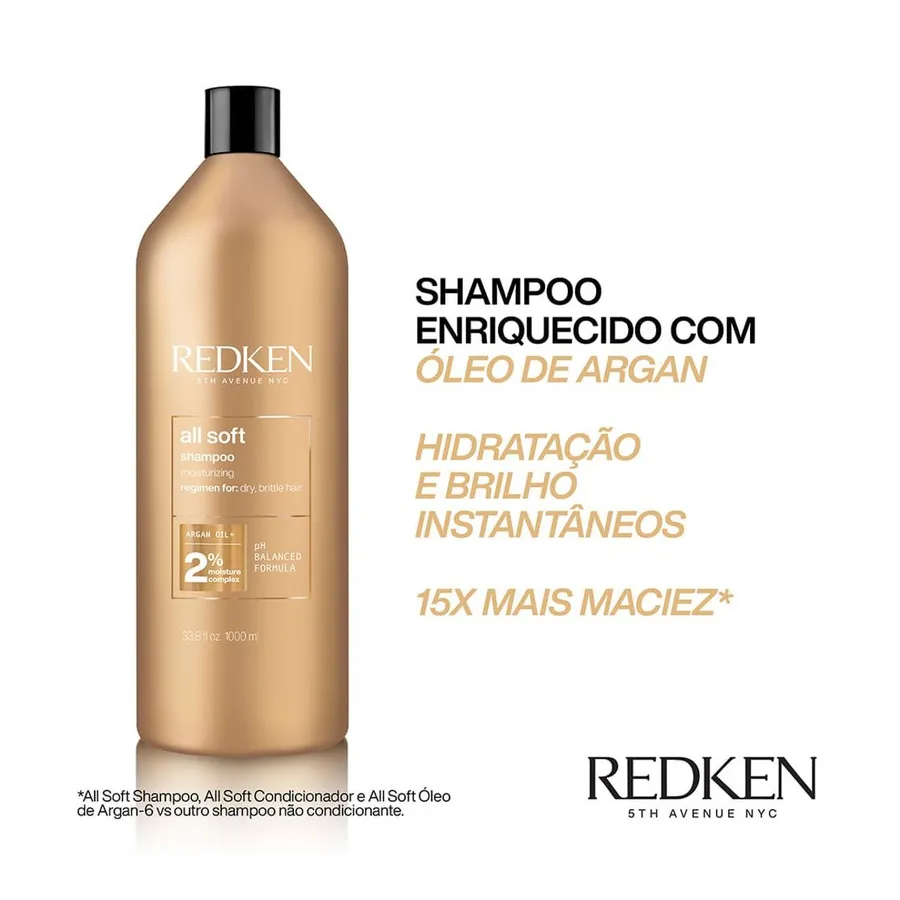 Redken All Soft Shampoo 1L — foto 3