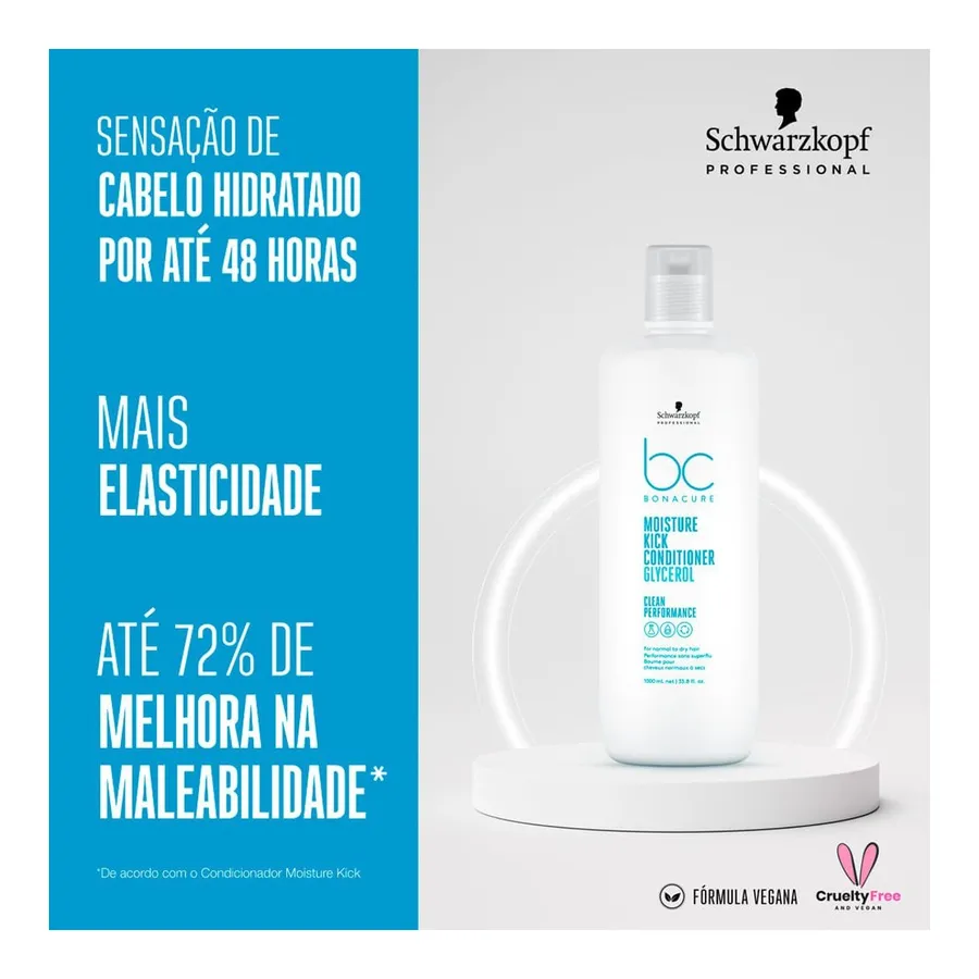 Schwarzkopf Professional Bc Bonacure Moisture Kick Condicionador 1L — foto 3