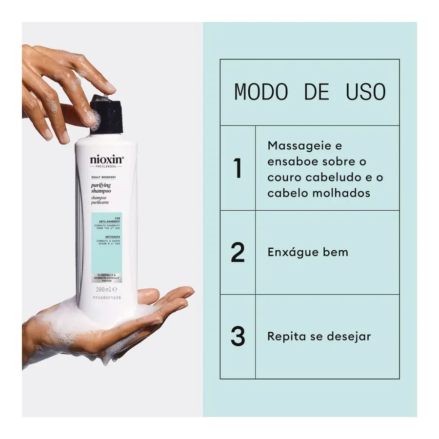 Nioxin Anticaspa Purificante para Couro Cabeludo Scalp Recovery Purifying Shampoo 200ml — foto 4