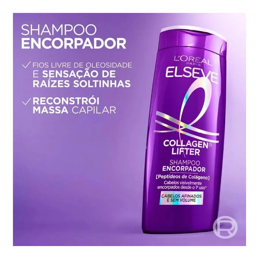Elseve Collagen Lifter Fortalecedor Encorpador Shampoo 400ml — foto 3