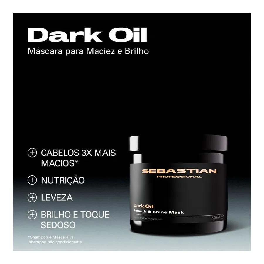 Sebastian Professional Dark Oil Máscara de Brilho 500ml — foto 3