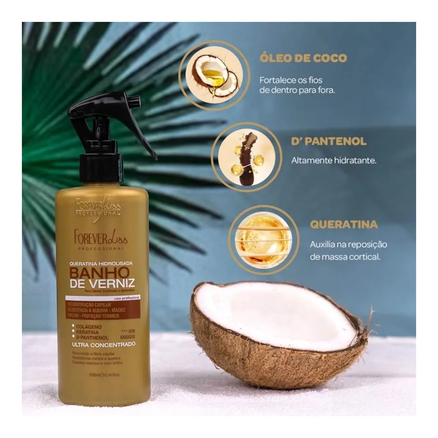 Forever Liss Queratina Hidrolisada Banho de Verniz 300ml — foto 4