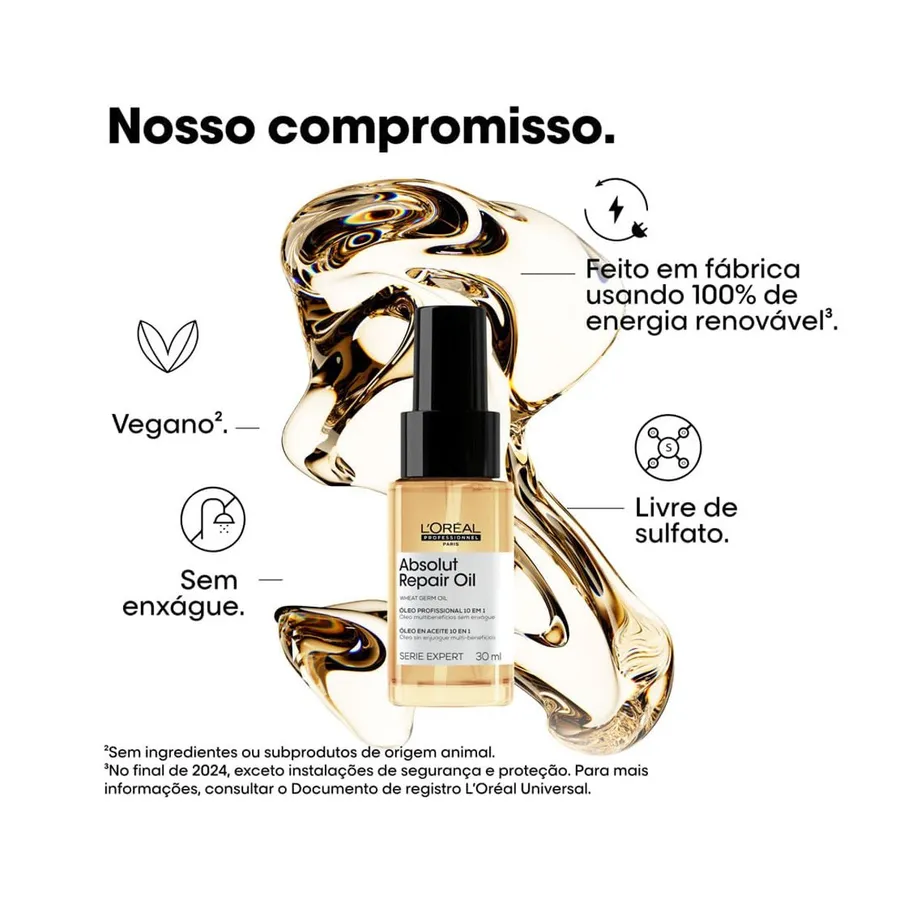 L'Oréal Professionnel Serie Expert Absolut Repair Gold Quinoa Protein 10 In 1 Óleo Capilar 30ml — foto 3