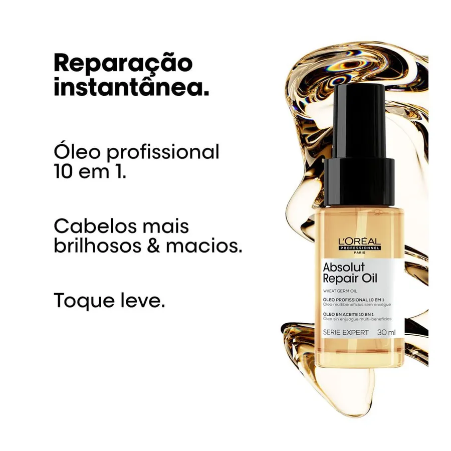 L'Oréal Professionnel Serie Expert Absolut Repair Gold Quinoa Protein 10 In 1 Óleo Capilar 30ml — foto 4