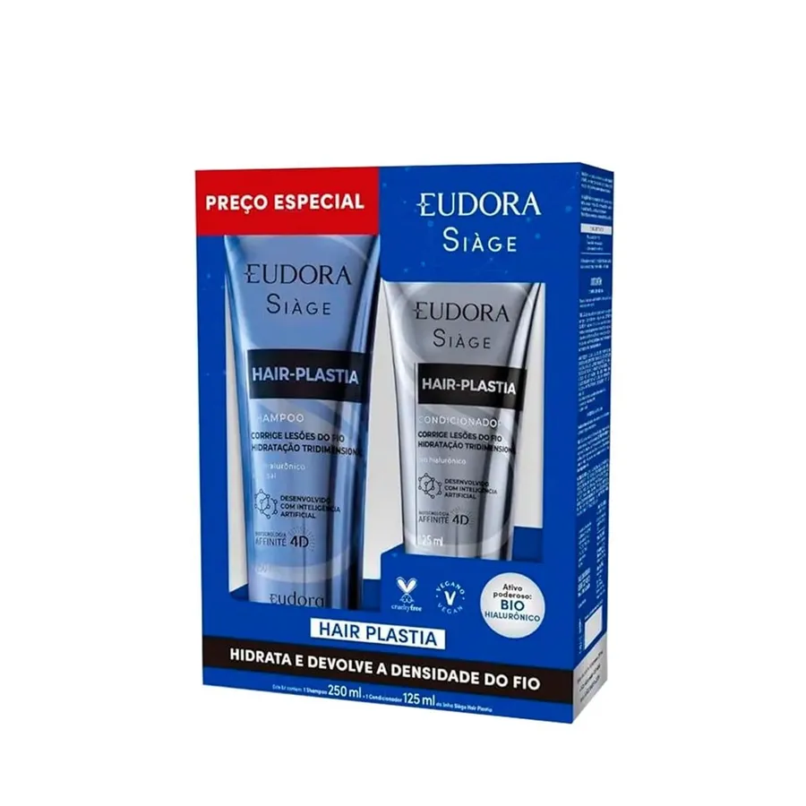 Eudora Siàge Kit Hair Plastia Shampoo + Condicionador 250ml + 125ml