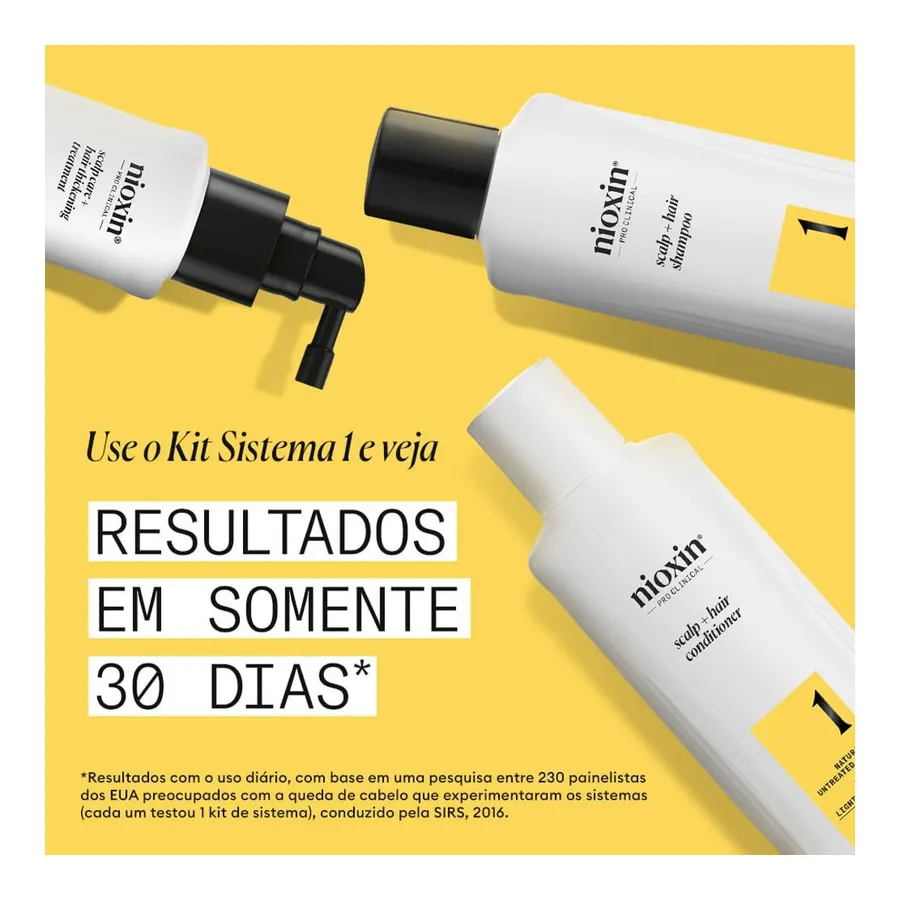 Nioxin Kit Sistema 1 de Espessamento para Cabelo Natural com Afinamento Leve 150ml + 150ml + 50ml — foto 4