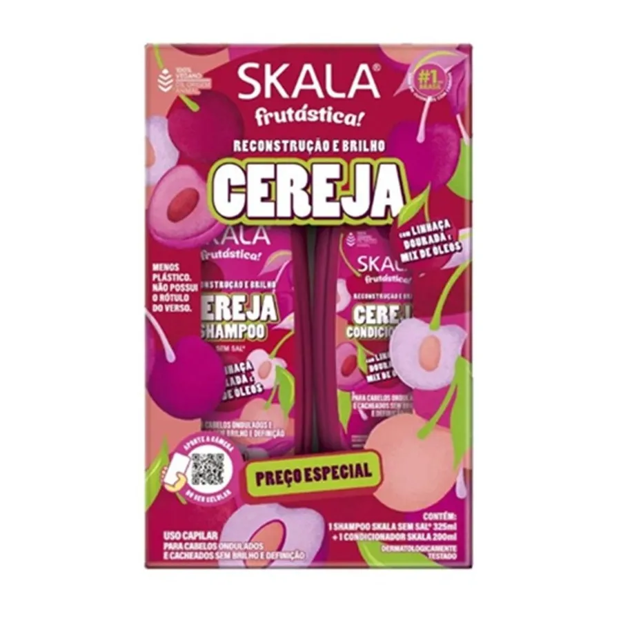 Skala Kit Cereja Shampoo + Condicionador 325ml + 200ml