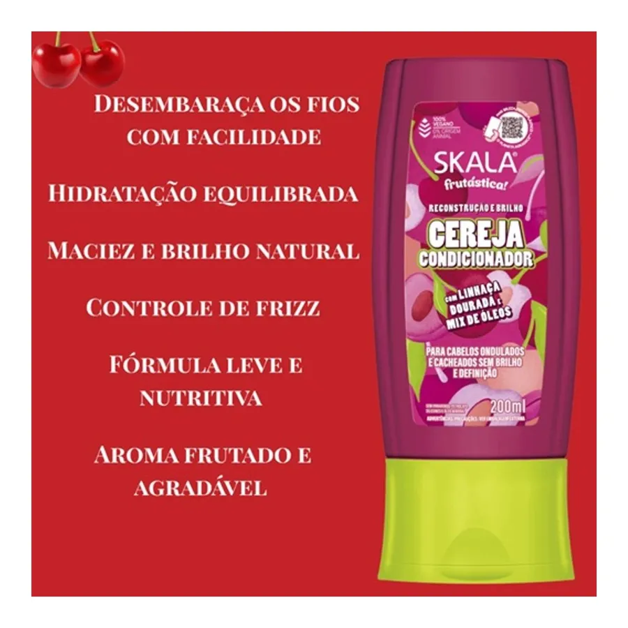 Skala Kit Cereja Shampoo + Condicionador 325ml + 200ml — foto 3