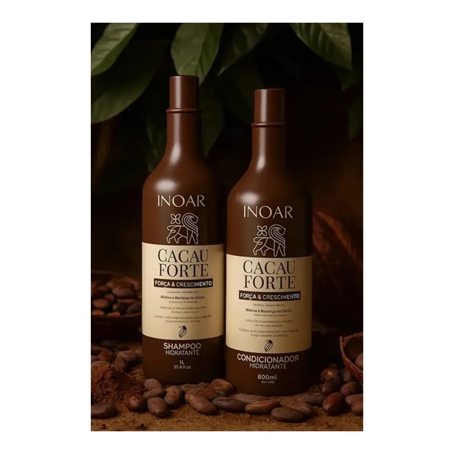 Inoar Kit Cacau Forte Shampoo + Condicionador Força & Brilho 1L + 800ml — foto 3