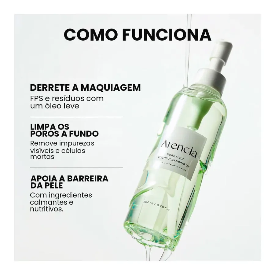 Arencia Pore Melt Mochi Óleo de Limpeza 200ml — foto 3