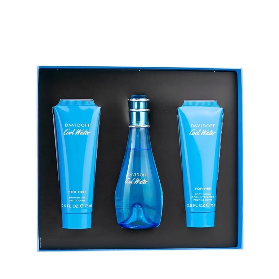 Davidoff Kit Cool Water Woman Eau de Toilette + Body Lotion + Shower Gel 100ml — foto 3