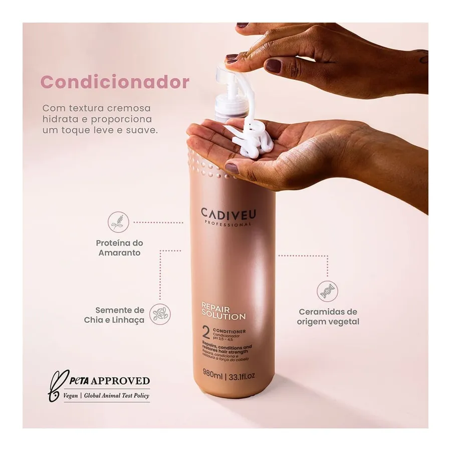 Condicionador Cadiveu Professional Repair Solution 980ml — foto 2