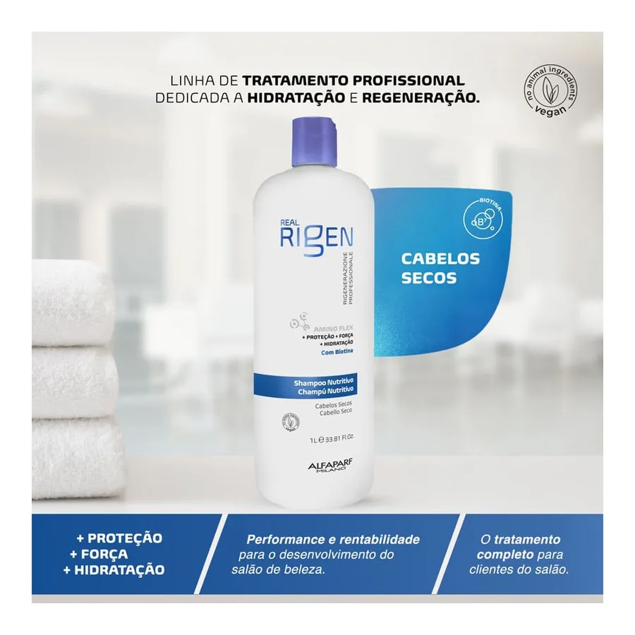 Shampoo Alfaparf Milano Professional Real Rigen Nutritivo 1000ml — foto 3