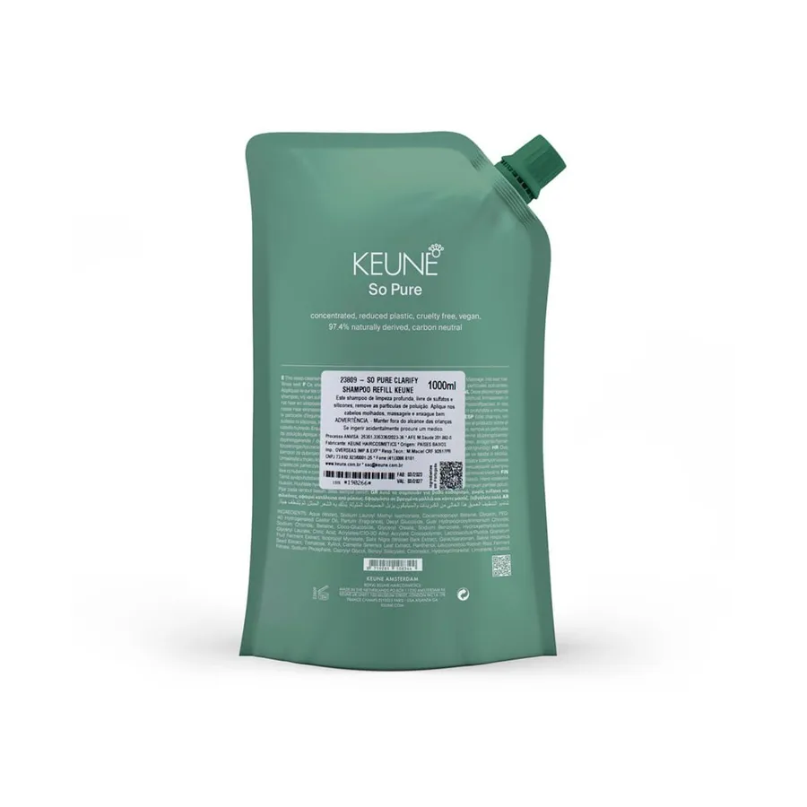 Shampoo Keune So Pure Clarify - Refil 1000ml — foto 2