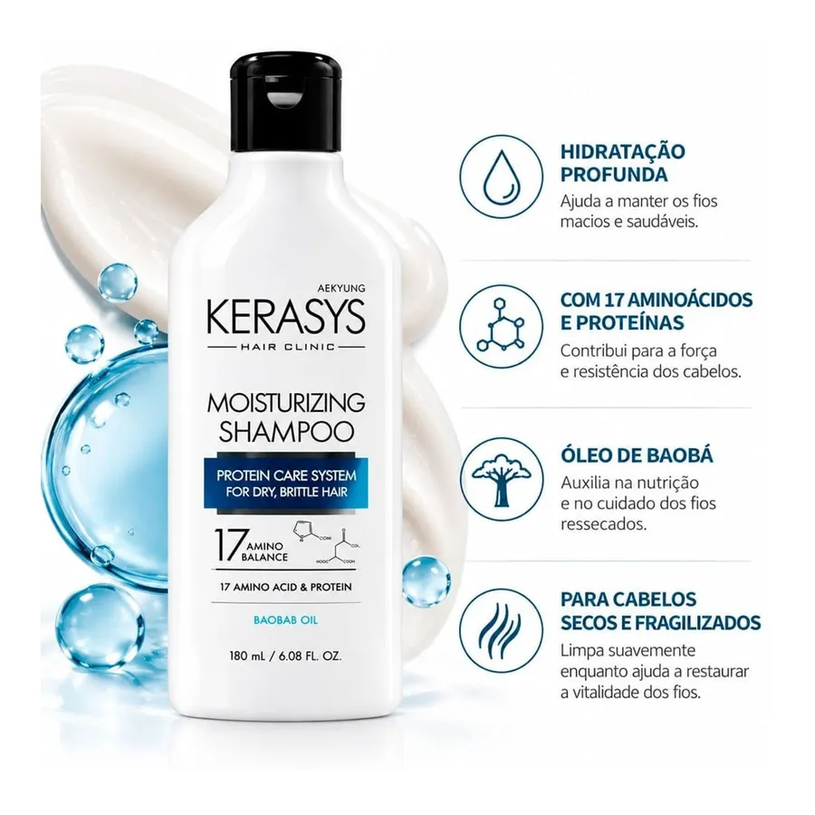 Kerasys Moisturizing - Shampoo 180ml — foto 2